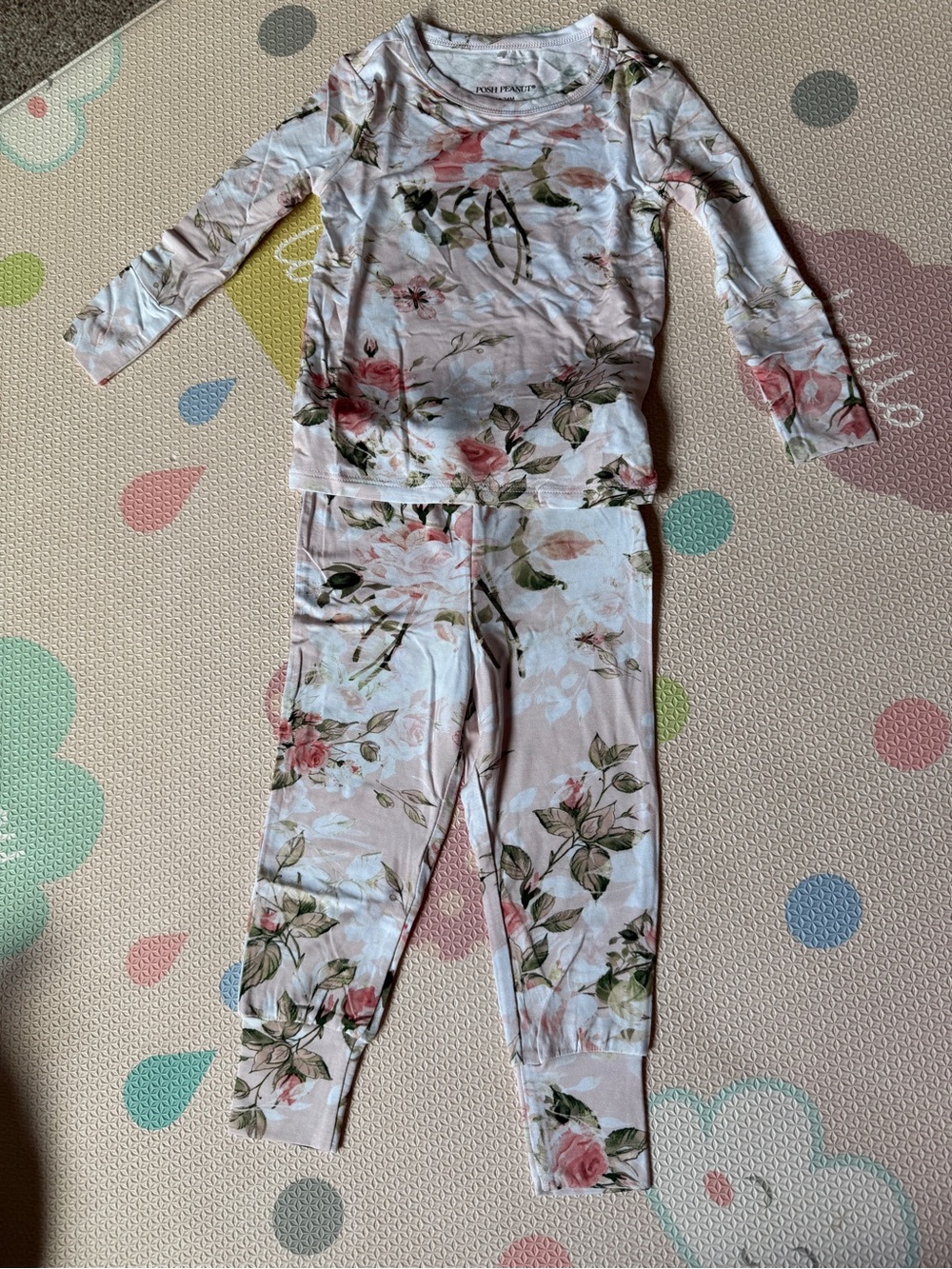 Posh Peanut Pink Floral  Pajama Set